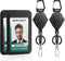 Uniclife 2 Pack Heavy Duty Retractable Keychain with Magnetic Closure, 16 oz Badge Reel & Vertical Plastic Card Case
