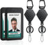 Uniclife 2 Pack Heavy Duty Retractable Keychain with Magnetic Closure, 16 oz Badge Reel & Vertical Plastic Card Case
