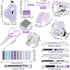 Mini Office Supply Kit - Includes Stapler, Tape Dispenser, Staple Remover, Paper Clips, Scissors, Staples, Pen,
