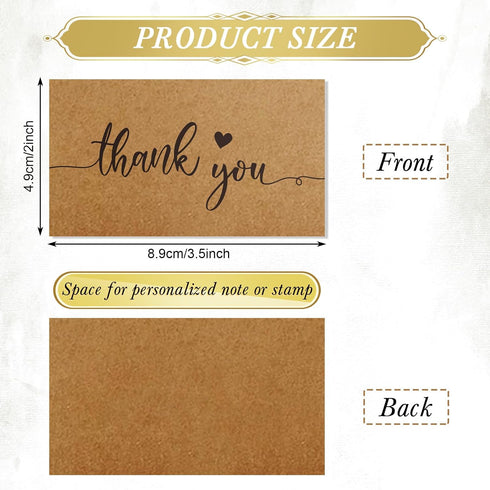 Outus 180 2 3.5 Inches Packaging Pcs Mini Thank You Cards Small Business Cards x Thank You for Your Order