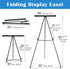 Falling in Art Aluminum Flip Chart Display Easel Stand, Adjustable Floor for Boardroom, 63 1/2'' High, Black