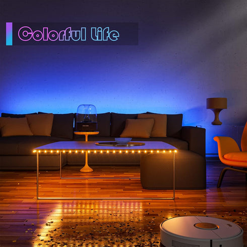2PCS Lights,Dimmable Decoration,2000mAH WOBANE Rechargeable LED Strip RGB Rope Lighting with Remote,Battery Operated