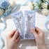 Sayglossy 50 Sets Blue Bridal Shower Bow Pens Wedding Thank You Gifts for Guests Blue White Floral Ballpoint Pens