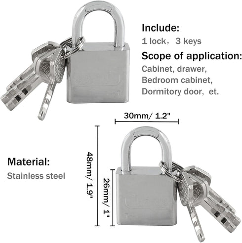 4 Inch Door Lock Latch Padlock Hasp Set, Stainless Steel Safety Right Angle Padlock Hasp Locking Latch with Screws for