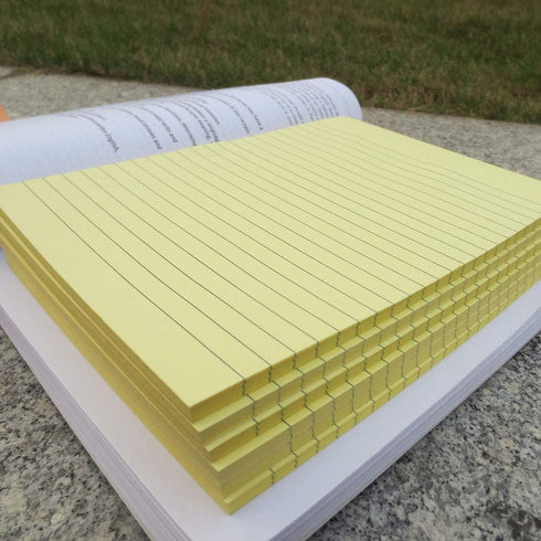 Large Yellow Sticky Notes, 6x8 inches, 6 Pads, 50 Sheets per Pad, Lined Self-Stick Note Pads for Office and School