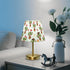 (Bulb Included),7.9x12.6in Table Lamp Christmas Cute Cactus Pattern with Hats Desk Lamp with Fabric Shade Tablelamp