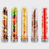 30 Pack 45 ML Plastic Test Tubes with Caps, Clear Bath Salt Tubes for Candy Storage, Science Experiment