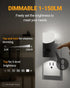 Lyridz Motion Sensor Night Light, LED Plug into Wall, 1-150LM Dimmable Indoor Night Light for Hallway, Stairs