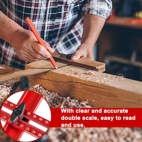 Waylenbo 4 1 in Router Milling Groove Bracket, Aluminum Alloy Router Circle Cutting Jig & Cabinet Hardware Locator