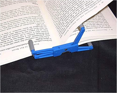 Portable Book Page Holder for Hands-Free Reading in Bed, on The Go, Treadmill & Exercise Bike