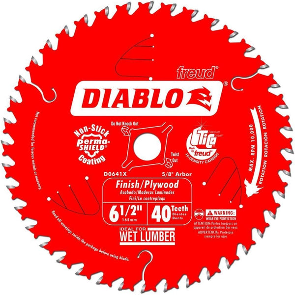 Freud Diablo D0641X Finishing Saw Blade, Multi, 6-1/2' x 40' by Diablo