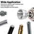 Deburring External Chamfer Tool, HSS Hex Shank Remove Burr Tools for Metal Bolt, 1/8" to 3/4" Diameter