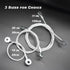 10 pcs 10 inch (25cm) 3mm Thickness Galvanized Steel Wire Cable Eyelets - Ended Short Rope Lanyard Safety Tether