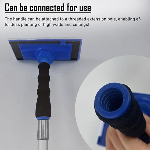 Dekonmon 14PCS, 9-Inch 360 1-Inch 4 4 Paint Edger Tool Kit Paint Trim Edger with Rotating Handle, V-Corner Painter Pad