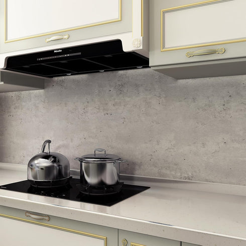 12x118 inch Light Grey Concrete Wallpaper, Peel and Stick Cement Contact Paper for Modern Industrial Style Decorative