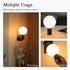KSNALUX Set Dimmable 2700K Black LED Wall Sconces of Two Round Wall Lamp with Remote Cordless Lamp USB Rechargeable