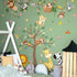 CharmFlo 62.59x90.94 Large Jungle Safari Wall Decals Animals Climbing Trees Removable Peel and Stick Wall Art