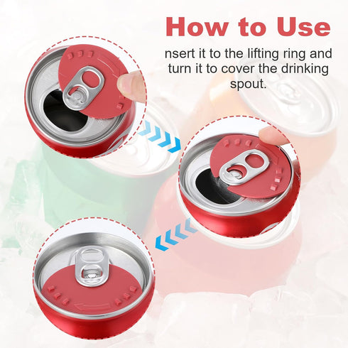 Ymapinc Soda,10pcs Can Covers for Soda Can Lids to Keep Carbonation Plastic Top for Beer, Coke, Juice, and Beverages