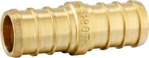 EFIELD Pex 3/4 Inch Brass Couplings Crimp Fittings (Pack of 20) for Pex Piping, ASTM F1807
