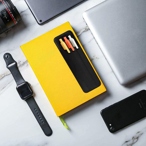 Epessa Stick-On Pen Holder for Notebook, Adhesive Pencil Sleeve Pouch for Journals, Planners, Notebooks, Reusable