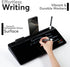 Glass Desktop Whiteboard with Storage, 15.3"x7.08"x2.16" Dry Erase Board with Markers & Duster for Home, Office, School