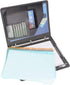 Binder Portfolio Organizer - Business and Interview Padfolio with Color File Folders and 3-Ring Binder, Clipboard