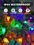 2 Pack C6 200 66 13 Christmas Lights Outdoor Indoor, Total LED FT Connectable Christmas String Lights with Timer