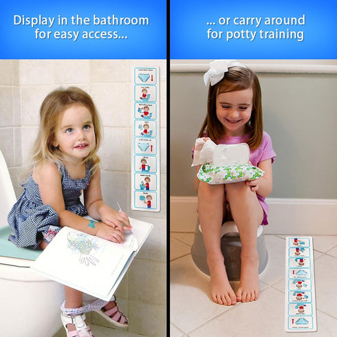 Dioche PVC Potty Training Visual Schedule for Children with ADHD, Clear Pattern and Increased Independence, Suitable