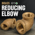 Everflow Supplies BRRL1003-NL 1 x 1/2-Inch No Lead Brass 90-Degree Reducing Elbow
