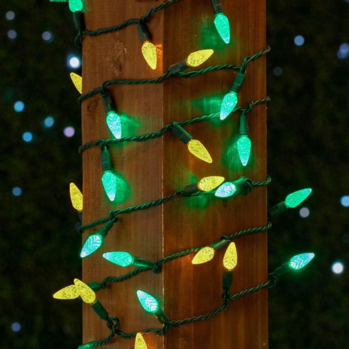 24FT 70 C6 Commercial Novelty Lights LED Christmas String Lights, Outdoor Tree Grade LED Lights, Permanent Decorations