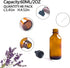48 Pack 2oz Amber Glass Dropper Bottles - Eye Dropper Bottles with Glass Droppers for Essential Oils, Perfumes