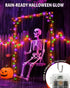 Kelumi 16.4ft 50 Halloween String Lights Battery Operated, Orange Purple and Green Lights with Timer Waterproof LED