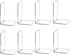 Clear Bookends for Heavy Books - 8pcs Acrylic Book Shelf Organizer for Desk, Plastic Heavy Duty Book Holders