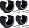 Jetec 4 Pieces Flashlight Mounting Brackets with Screws Versatile Clip Mount for