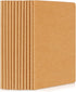 EUSOAR Blank Page Notebook, 12pcs A5 5.5"x8.3" 60 Pages Soft Cover Kraft Journals for School & Office