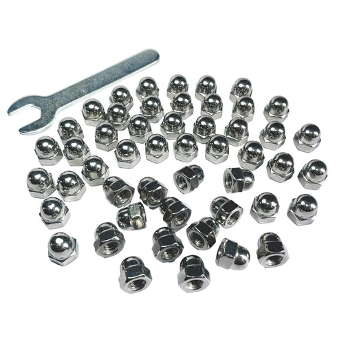 ZDingTech 50pcs 1/4-20 Nuts,1/4-20 nut,304 Steel,hardware18-8,Bright Acorn Cap Cap Nuts,Acorn Hex Dome Head Dome