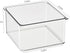 Hudgan 24 PCS Clear Plastic Drawer Organizer Set, Stackable Square Vanity Organizers for Makeup, Bathroom, Office Desk
