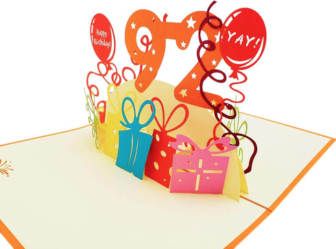 iGifts And Cards Happy 92nd Birthday 3D Pop Up Greeting Card – Unique Celebration with Balloons and Gifts