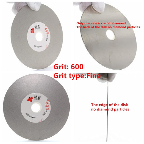 JINGLING Diamond Flat Lap Disc Grinding Disk 4" inch 100mm Arbor 5/8 Grit 600 Fine