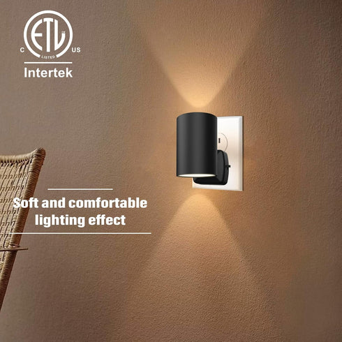 2700K 8 Pack ETL Certified Night Lights Plug into Wall, Modern Plug in Night Light, Dusk to Dawn Light Sensor