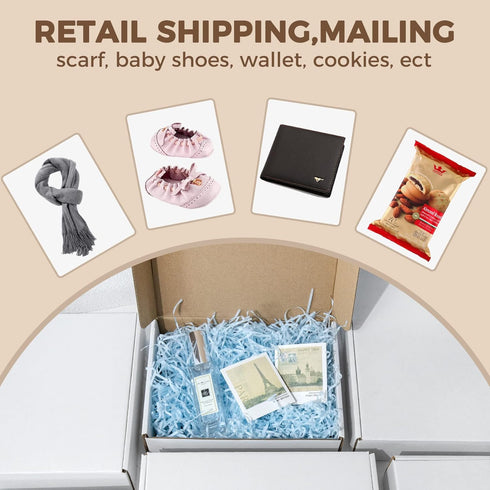 Golden State Art, 8x6x3 White Shipping Boxes, Durable Corrugated Boxes for Small Business Mailing, Pack of 26