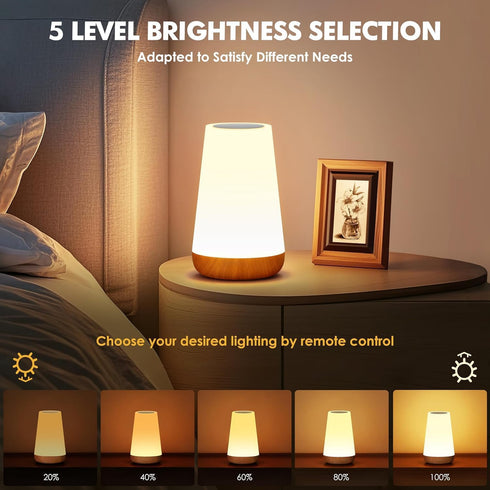 2 Pack Light,13 5 LED Night RGB Colors & Brightness, USB Rechargeable Touch Lamp, Portable Lamp for Baby, Bedroom