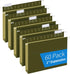 RAZCC Extra Capacity Hanging File Folders, 60 Pack, Letter Size, Reinforced with Heavy Duty 1 Inch Expansion for Bulky