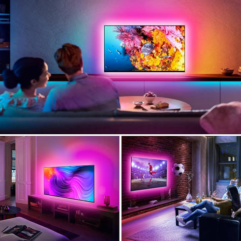 16.4FT 45-85 inch VOLIVO LED Lights for TV, Led Backlight for TVs, Bluetooth RGB LED Lights Behind Television