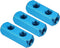 PATIKIL 2 Way 5 Port Air Manifold, 3 Pack G1/4 Inch Aluminum Air Hose Inline Manifold Block Splitter