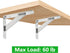 Augiimor 4PCS 4 3 Inch 2mm Stainless Steel Shelf Bracket, x Solid Heavy Duty Shelf Bracket, Corner Brace L Brackets