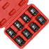 8 1/2-inch Set, MIXPOWER Pieces Drive Pipe Plug Socket SAE, CR-MO, Tapered Male Square Drive, Chamfered Female Square