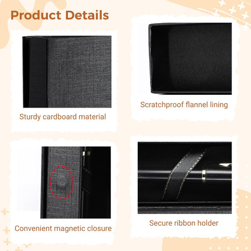 Lnrueg 40 Pcs Empty Ballpoint Pen Gift Boxes with Magnetic Closure, Cardboard Jewelry Packing Cases for Fountain Pen