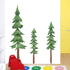 Large Pine Tree Wall Decals Peel and Stick Watercolor Extra Large Tree Wall Decal Forest Nature Green Trees Stickers