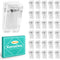 KornaDoz 30 Pcs Clear Adhesive Wall Hooks, Strong Clips for Hanging Photos, Posters,